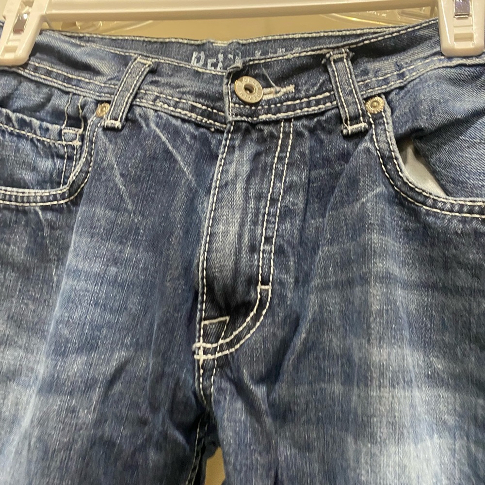 Reclaim Slim Straight Jeans Mens 31x30 Medium Wash Denim 100% Cotton Tote 0163 - Picture 3 of 13